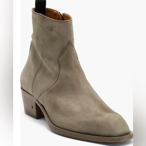 $1,098 John Varvatos Rustin gray leather boots Sz. 11